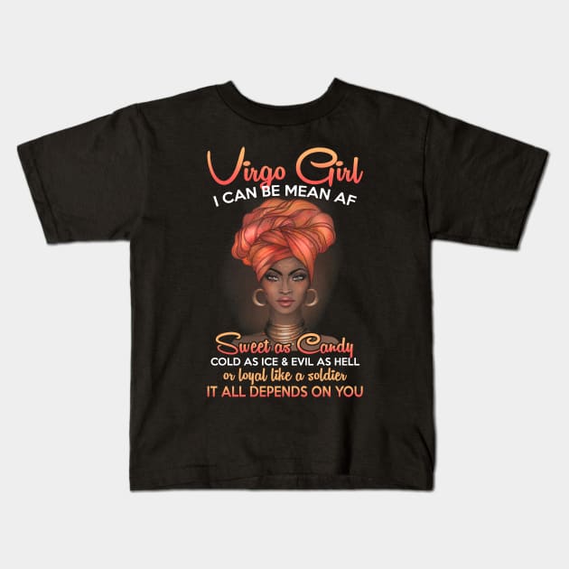 Virgo Birthday Queens Are Born in August 23 - September 22 Kids T-Shirt by carlostevet